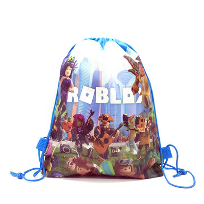 6/12/18/56PCS Roblox Drawstring Bags – Nonwoven Party Favor Bags for Kids Birthday, Baby Shower & Game Party Supplies