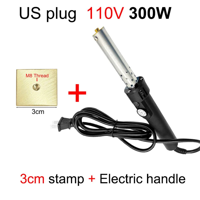 Handheld Copper Hot Stamping Machine – Electric Branding Iron for Wood, Leather & Cake DIY Crafts