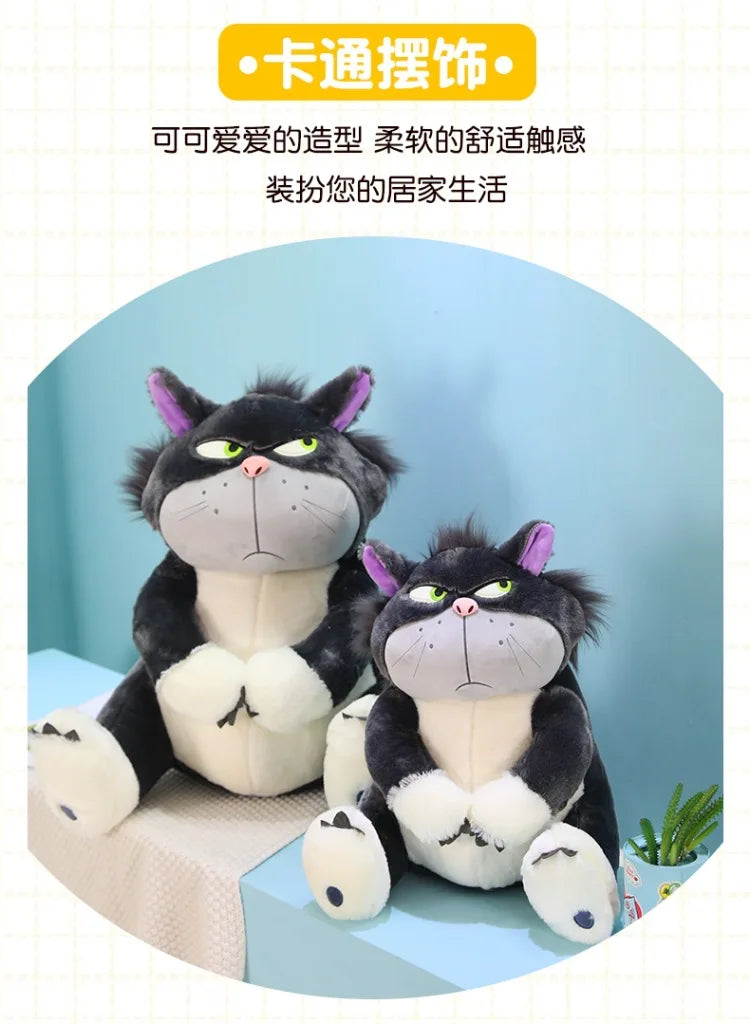 Disney Lucifer Plush Toy – 30/45/60cm Cute Stuffed Figaro Cat from Cinderella, Perfect Holiday Gift for Girls & Kids