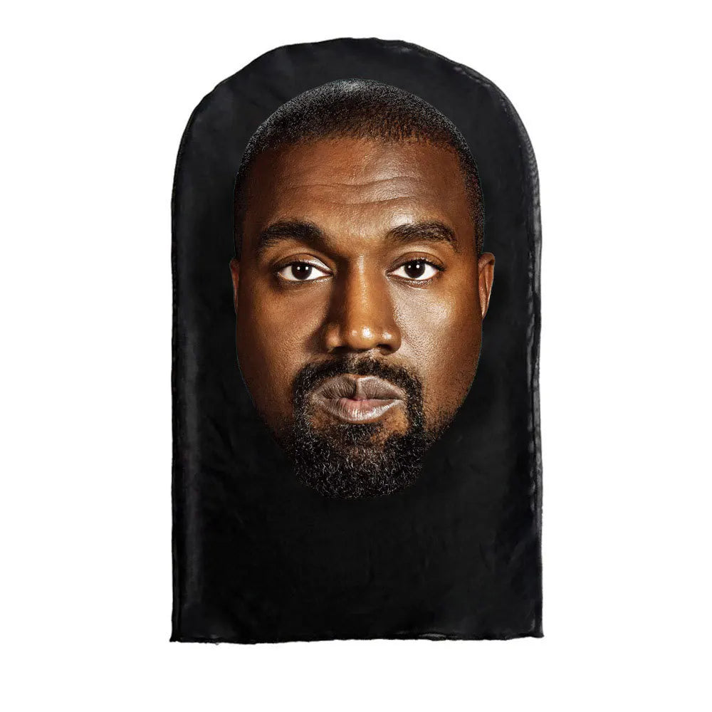 3D Printed Kanye Mask – Elastic Mesh Full Face Cosplay & Party Hood for Men & Women, Hip Hop Streetwear Balaclava