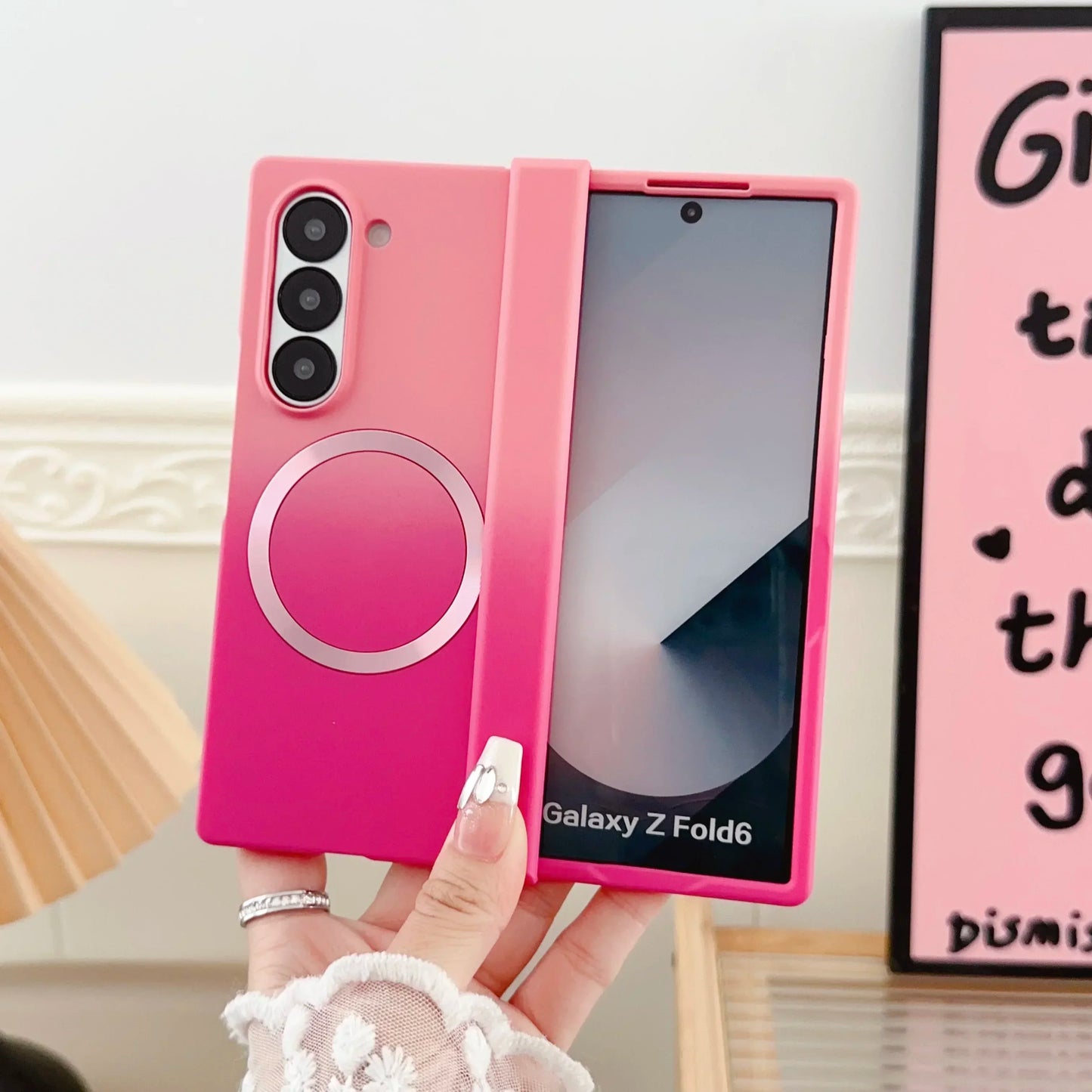 Magnetic Hinge Protection Case for Samsung Galaxy Z Fold 7/6/5/4/3 5G - Shockproof Foldable Phone Cover with Hinge Guard