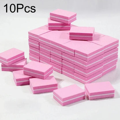 50Pcs Professional Nail Buffer Files – 100/180 Grit Mini Sandpaper Manicure Tools for Nail Shaping, Polishing & Care Accessories