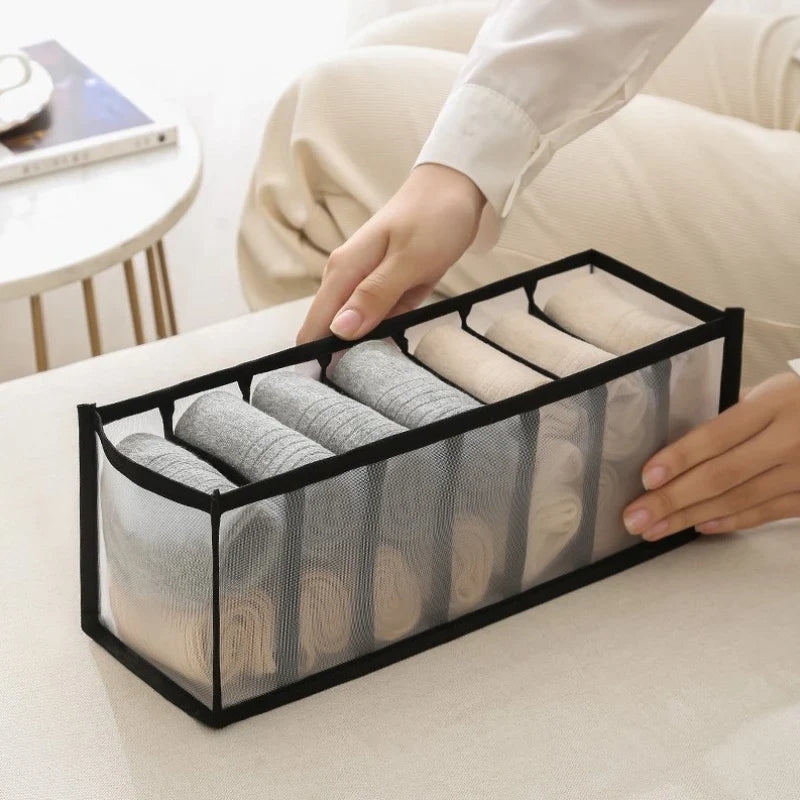 Organizer Storage Boxes for Panties & Socks – Wardrobe Divider for Pants, Underwear, Bras, Jeans & Clothes