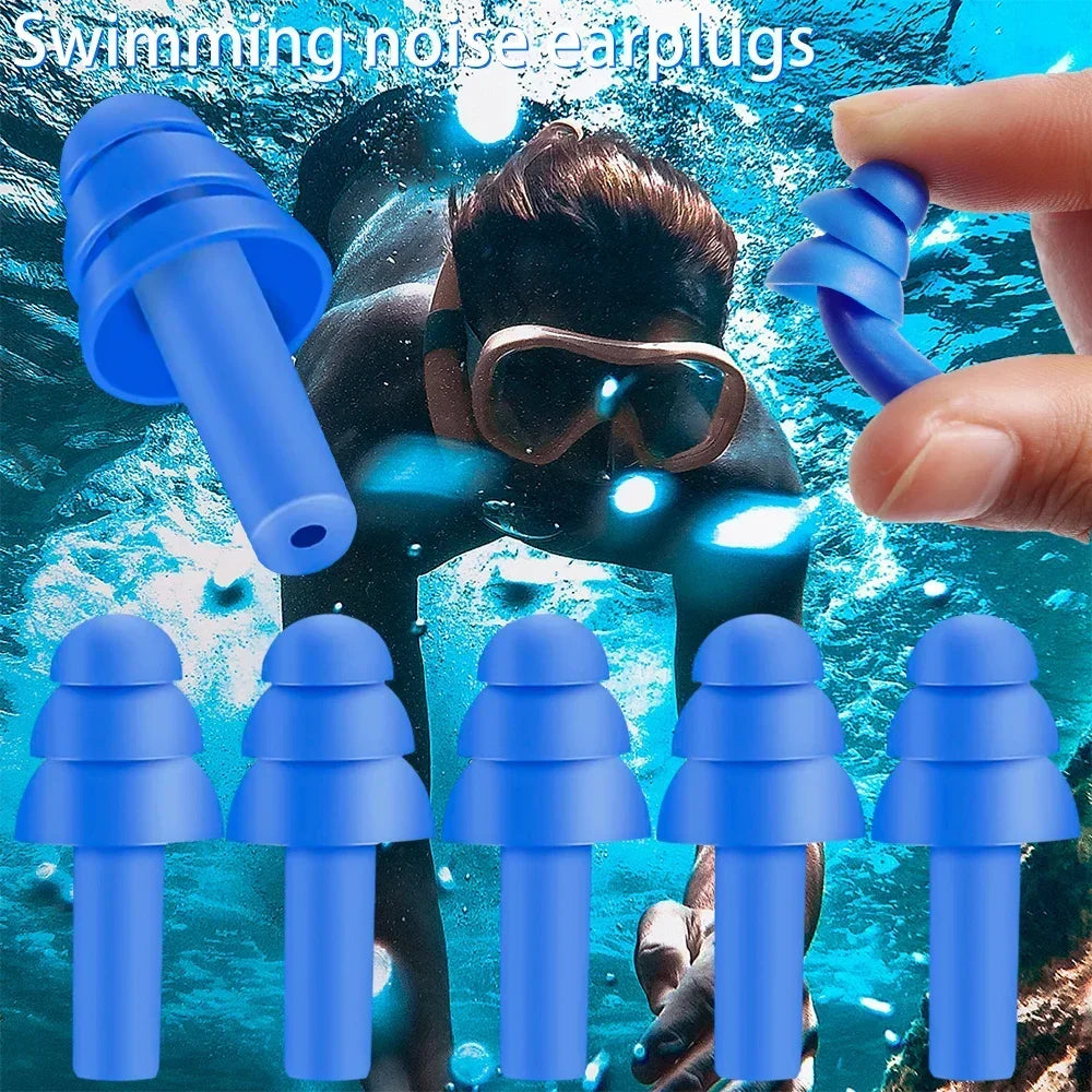 Reusable Waterproof Silicone Earplugs – Noise Reduction for Sleeping, Swimming, Surfing & Snorkeling with Storage Box