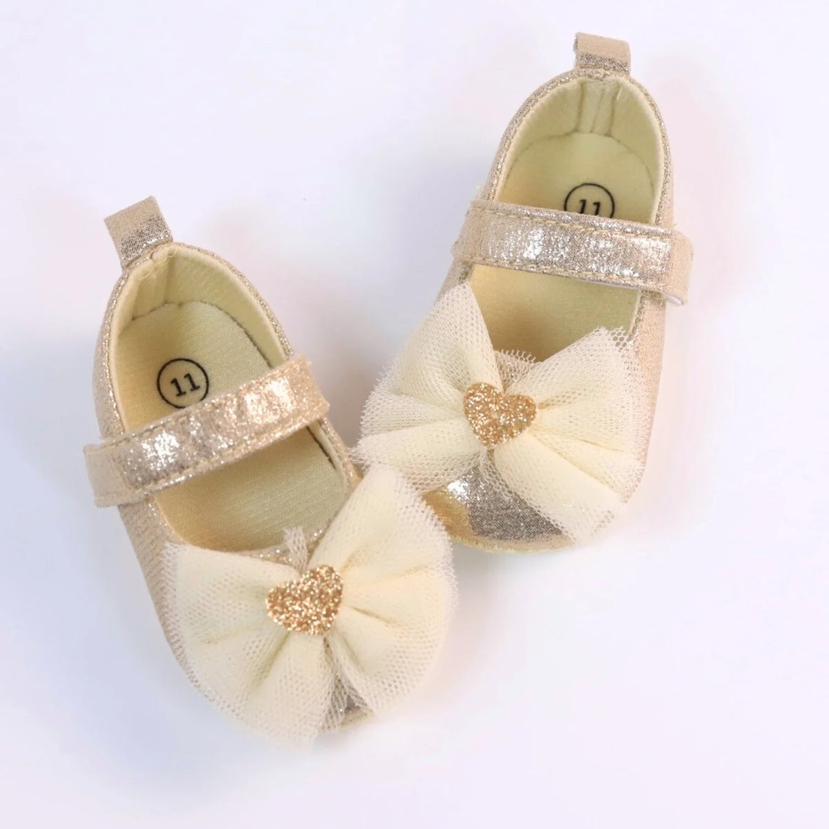 Baby First Walker Shoes - Breathable Non-Slip Princess Lace Shoes for Toddlers & Girls