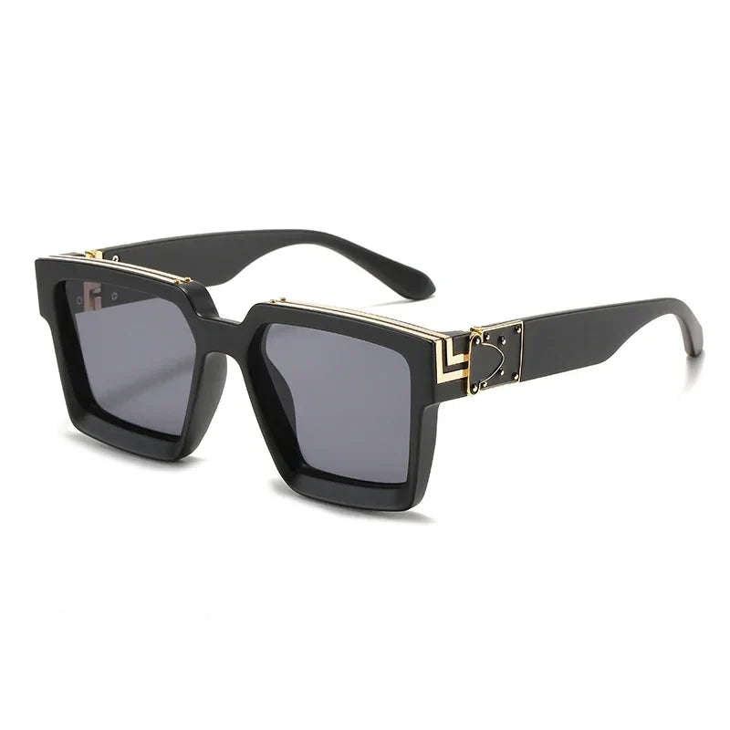 Luxury Designer Square Oversized Sunglasses — UV400 Fashion Thick Frame for Men & Women