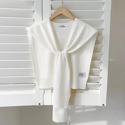 Lightweight Knitted Shawl for Women – Style Summer Cape with Fake Collar