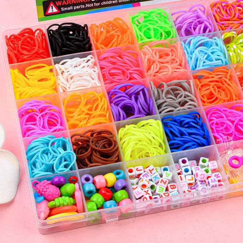 Creative Rainbow Loom Bands Set – Colorful DIY Rubber Bracelet Making Kit for Girls’ Crafts & Birthday Gifts