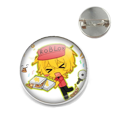 Pizza Character Elliot Game Forsaken Pin Brooch – Funny Meme Backpack Accessory for Friends & Fans Gifts