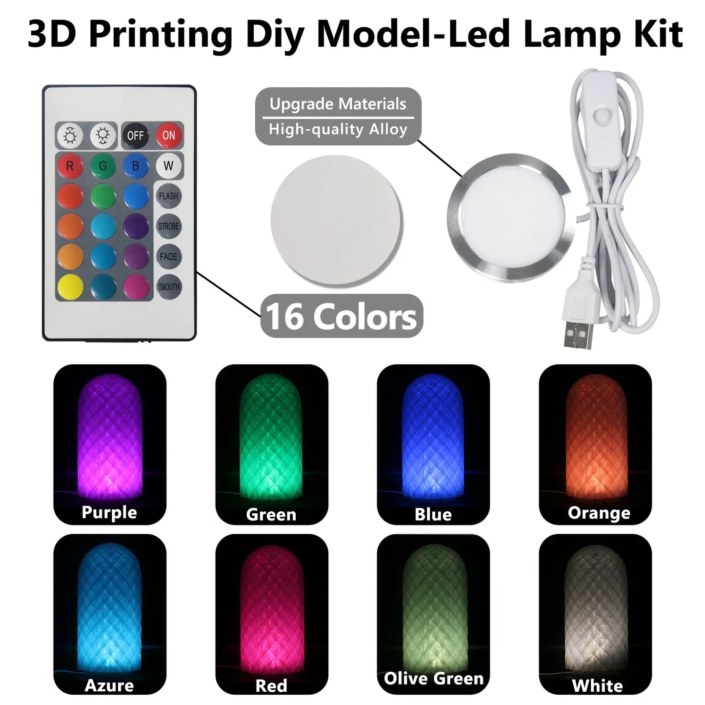 Bambu Lab 3D Printing DIY Creative Model – Wireless Mouse, Aviation Engine, LED Light Kit 001 for 3D Printer