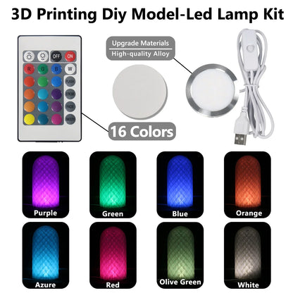 Bambu Lab 3D Printing DIY Creative Model – Wireless Mouse, Aviation Engine, LED Light Kit 001 for 3D Printer