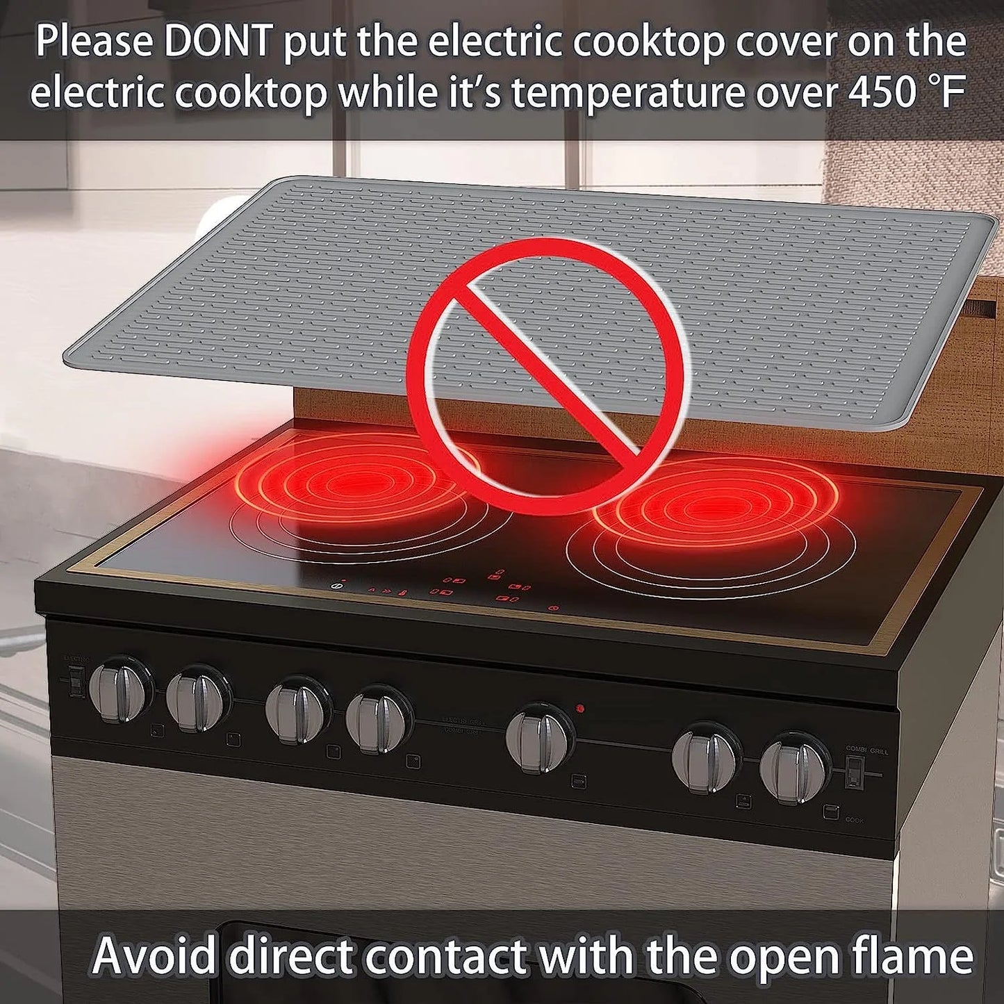 Silicone Stove Mat & Sink Protector | Electric Stove Top Cover, Insulation, Drying Pad & Personal Tablecloth for Kitchen