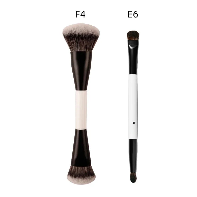 F4 Dual-Ended Makeup Brush – Foundation, Powder, Blush, Contour & Eyeshadow Concealer Brush