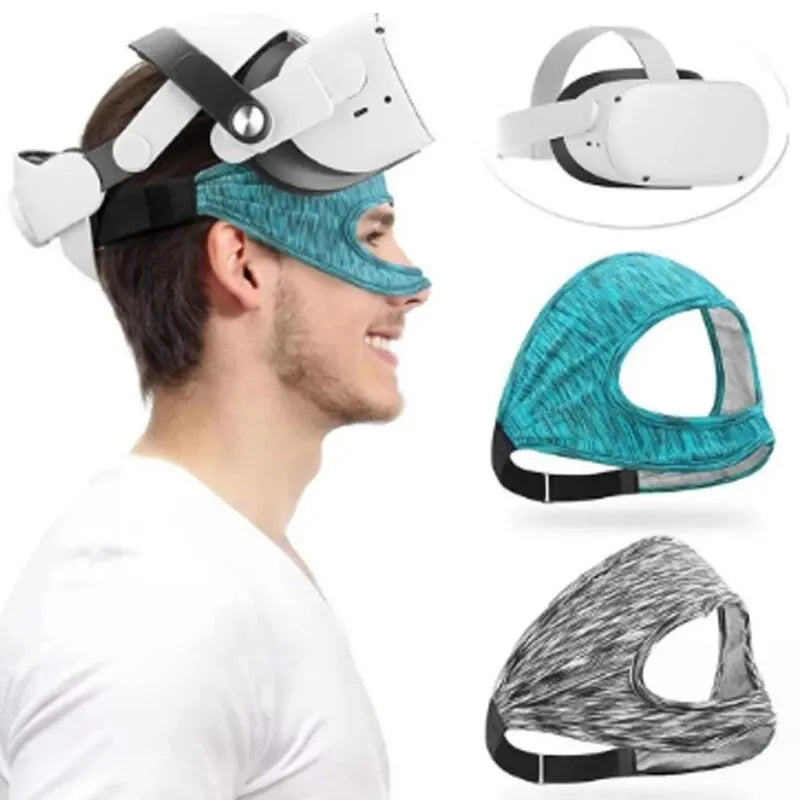 VR Eye Mask Cover | Breathable, Sweat-Absorbing, Anti-Slip Virtual Reality Headwear Accessory