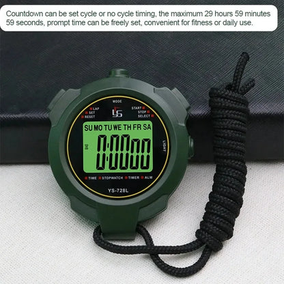 30h Chronometer Handheld Pocket Stopwatch – 0.01s Accuracy Digital Sport Timer with LCD for Professional Use