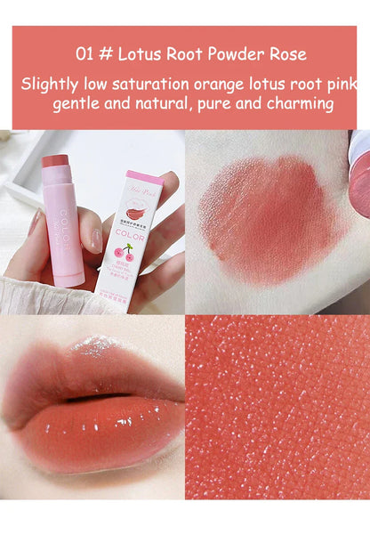 Cute Red Tint Lipstick Set – Moisturizing Colored Lip Balm with Anti-Drying & Fade-Resistant Lip Care Cosmetics