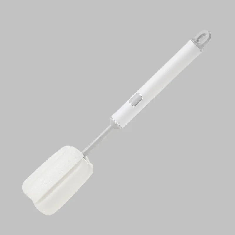 Removable Long Handle Soft Sponge Brush – Kitchen Cleaning Tool for Coffee, Wineglass & Bottle Cups