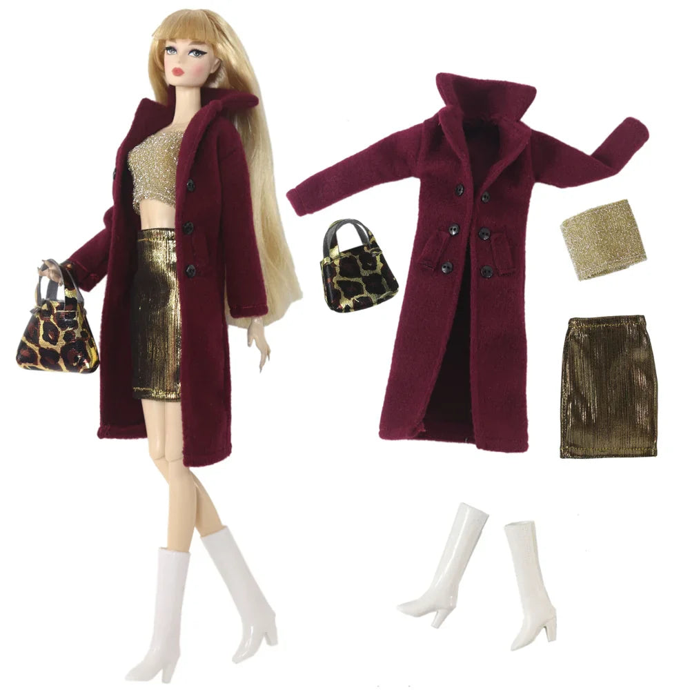 1:6 Scale Doll Clothes Set – Dress Outfit for 11.5-inch (30cm) Dolls, Multiple Styles for Girls’ Gifts