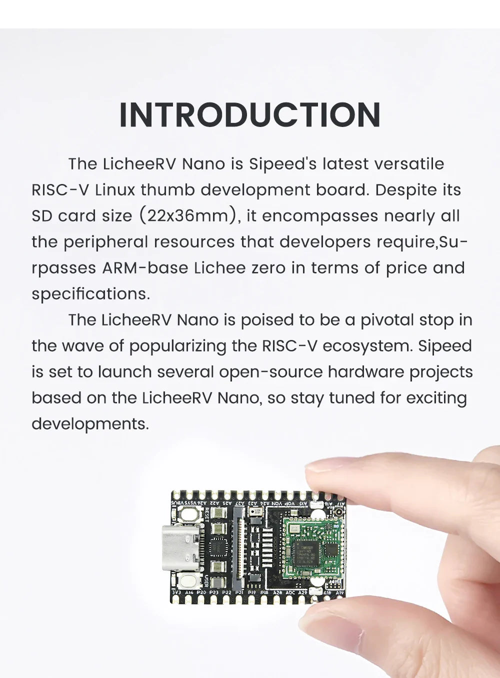 Sipeed LicheeRV Nano SG2002 – WIFI6 Ethernet AI Visual RISC-V Development Board