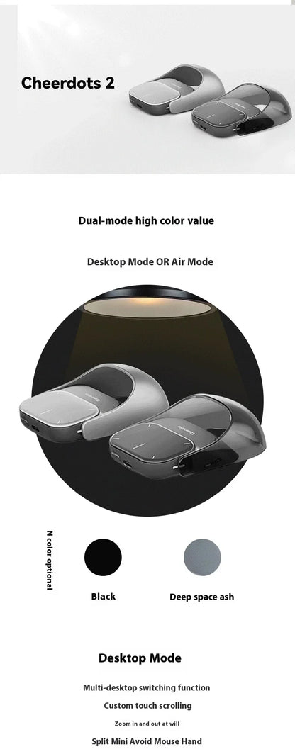 Cheerdots 2 Detachable Air Mouse – Wireless Touchpad, Laser AI Recording, ChatGPT Mobile Presenter & Remote Control
