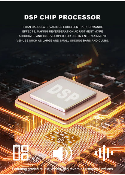 Professional Digital Reverberation DSP Processor - Multi-Effect Audio Equalizer for Enhanced Sound