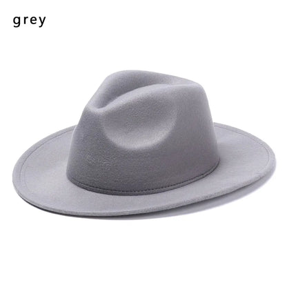 Western Cowboy Hat – Faux Leather Fedora for Men, Women & Kids, Wide Brim Beach & Travel Cap in Black, White & Pink