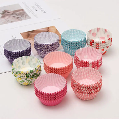 100PCS Cake Cups – Paper Cupcake Liners & Muffin Wrappers for Baking & Cake Decorating
