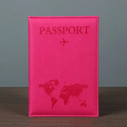 World Map Lover Passport Cover – Hot Stamping Travel Passport Holder Case for Men & Women, Fashion Wedding Gift Organizer