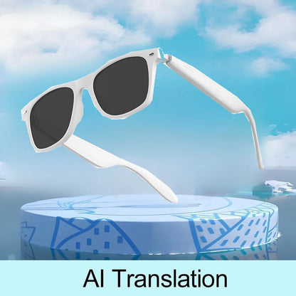 2025 AI Translation Smart Glasses – Bluetooth Call Headphones with UV Protective Lenses for Outdoor Sports