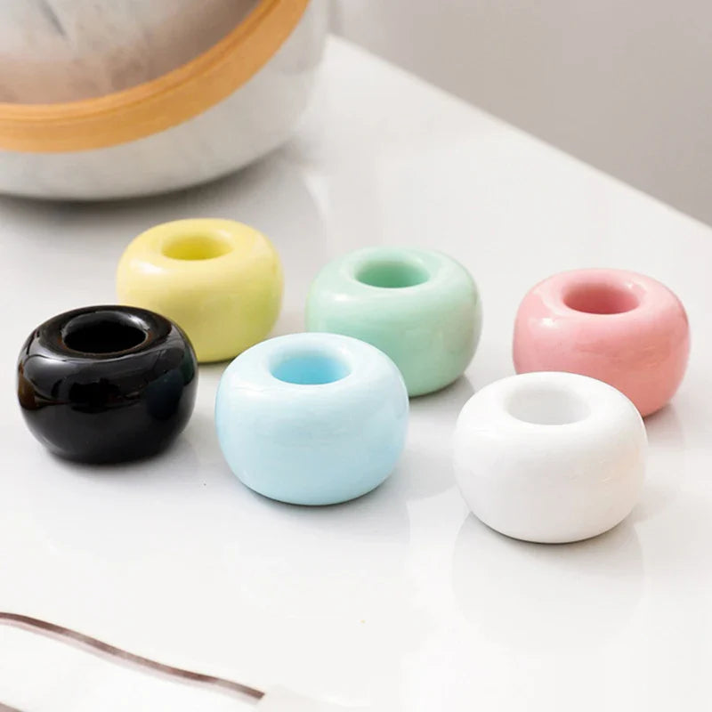 Creative Ceramic Pen Holder — Minimalist Desktop Organizer for Pens, Brushes & Office or Home Decor
