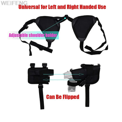 Concealed Carry Shoulder Holster - Adjustable Underarm Pistol Holster for Glock 17/19/22, Beretta M9, PX4, P226