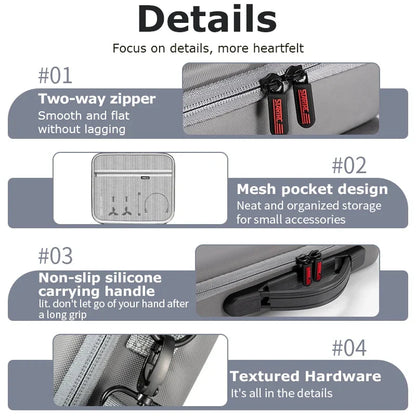 NEO Drone PU Storage Bag — Portable Large Capacity Shoulder & Handheld Organizer for DJI Neo RC-N3 with Shock Absorbing Protection