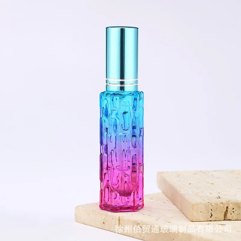 10ml Square Glass Perfume Bottle – Colorful Mini Refillable Spray Vial for Fragrance & Cosmetic Packaging