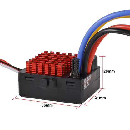 9IMOD 1060 RTR 60A Brushed ESC — Waterproof Electronic Speed Controller 2-3S LiPo with 6V3A BEC for 1/10 Axial SCX10, TRX4, TRX6, D90, HPI