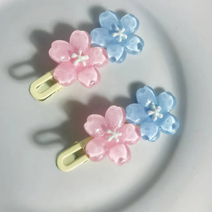 Five-Petal Colorful Duck Hair Clip - Cute Floral Pattern Women’s Hair Accessory