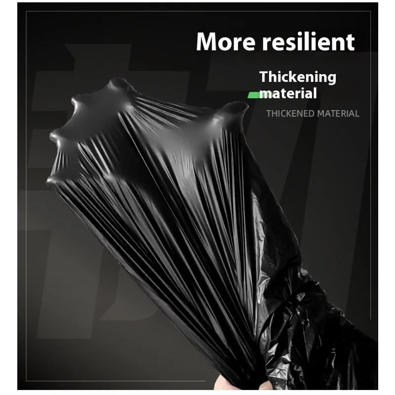 Extra Large Drawstring Garbage Bags – Thickened Black Waste Bags for Kitchen, Hotel & Commercial Sanitation