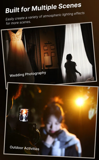 Ulanzi LM07 Zoomable Videography Flashlight - Photography Fill & Ambience Light with 1/4'' Thread for Camera Stand & Cage