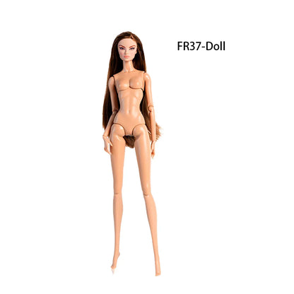 32cm European Supermodel Nude Doll – Original 1/6 Joint Figure with Multi-Color Skin and Exquisite Makeup, Full Series Collectible Toy