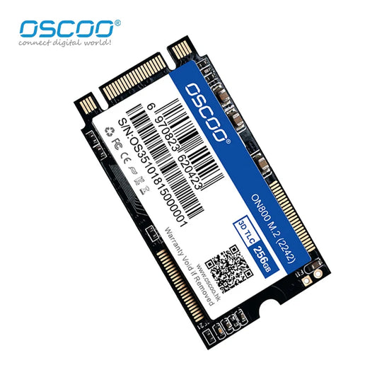 OSCOO M.2 SATA3.0 SSD — 2242mm NGFF 128GB-2TB Internal Solid State Drive with 3D TLC NAND Flash