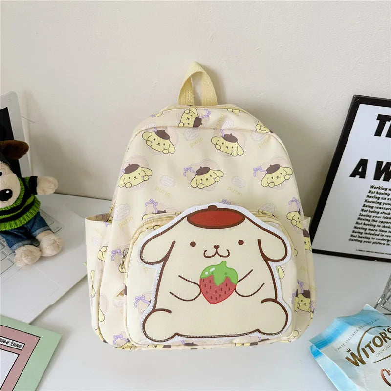 Anime Cartoon Kuromi, Melody & Cinnamoroll Backpack – Kawaii Canvas Schoolbag for Boys & Girls, Hello Kitty Fashion Kids Backpack