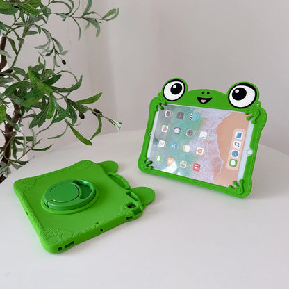 3D Cartoon Frog iPad Case - Soft Silicone Protective Cover with Adjustable Stand