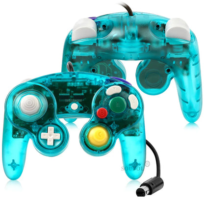 Transparent Wired Game Controller for GameCube NGC – Replacement Handheld Joystick for Video Game Console