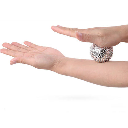 9pcs Hand & Foot Magnetic Therapy Spiky Massage Balls – Acupressure Trigger Point Pain Relief Pocket Massager