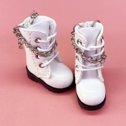 Tilda Doll Boots – 1/8 Mini Leather Shoes for Blythe & Azone Dolls, Casual Doll Accessories