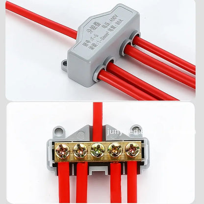 High Power Wire Splitter Connector — Brass Terminal Block for Large Current Electrical Splice