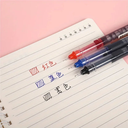 10pcs Needle Tip Gel Pens - High Quality Liquid Ink Ballpoint Pens for School Office Writing & Kawaii Stationery
