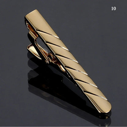Men’s Fashion Tie Clip Pin - Metal Necktie Bar for Business, Wedding & Party Suit Accessories Gift