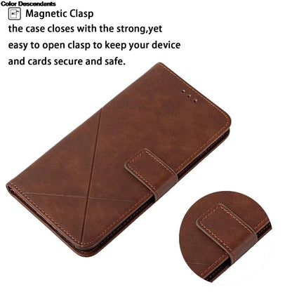 Flip Leather Wallet Case for Redmi Note & Redmi Series (Note 13–9, 4G/5G) – Card Holder Stand Book Cover