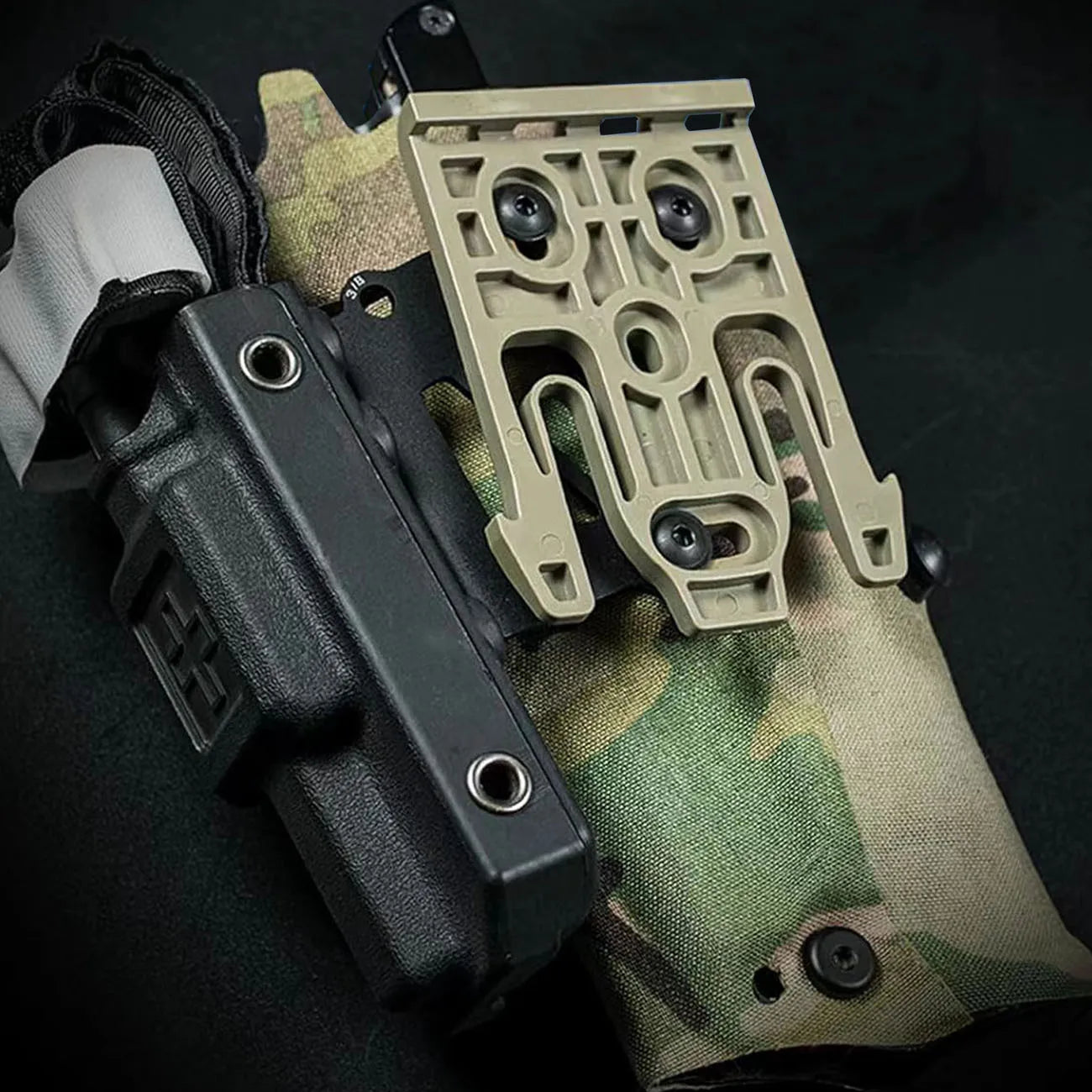 Tactical Tourniquet Fanny Pack - MOLLE EMT Storage Bag with 3-Slot Holster Mount