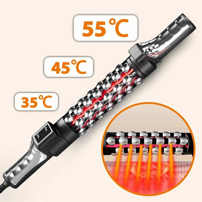 36W Red Light Heated Massage Roll Massager - 360° Rotating Inner Ball for Full Body & Anti-Cellulite